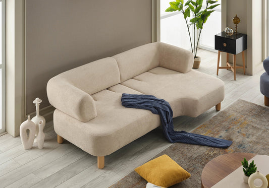 Canapé bouclé méridienne dossier réglable – CARLOS