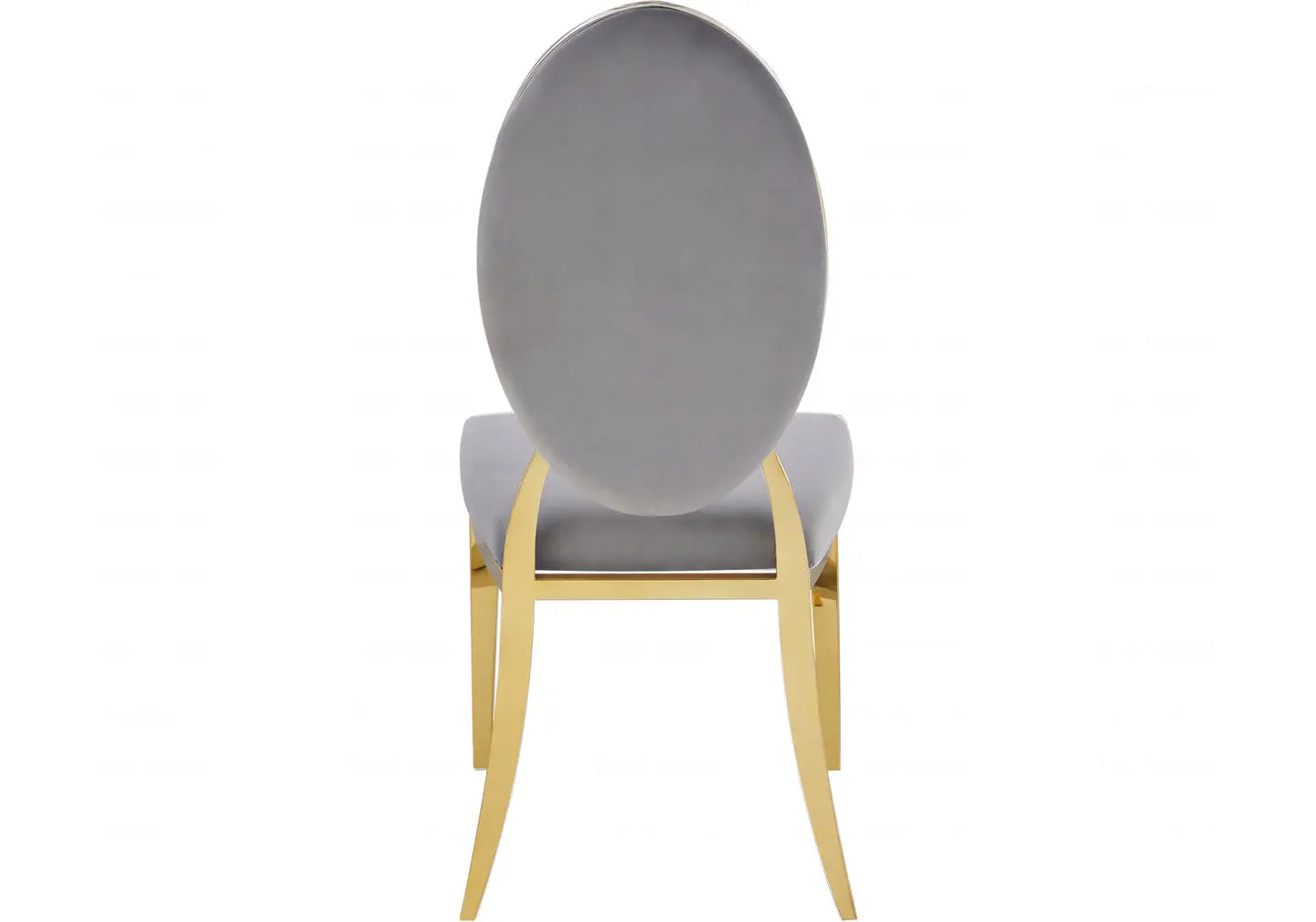 Chaise médaillon capitonnée dorée gris NEO New Design