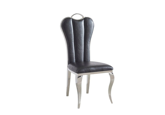 Chaises chromé simili cuir blanc ALIS (lot de 4) New Design