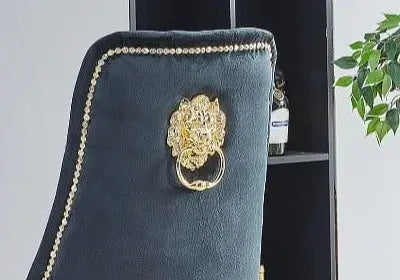 Chaises dorées noires tête de lion GLADE (lot de 4) New Design