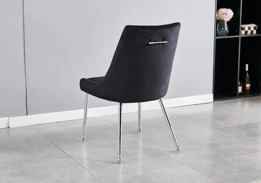 Chaises poignées velours noir GEMA (lot de 4) New Design