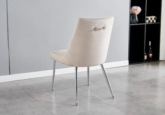 Chaises poignées velours taupe GEMA (lot de 4) New Design