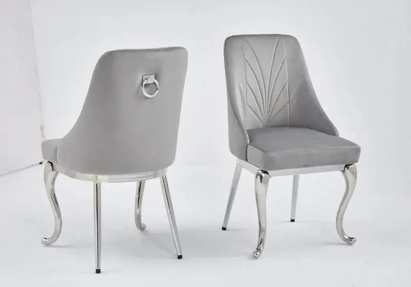 Chaises velours noir NINA (lot de 2) - DEKOFLIX