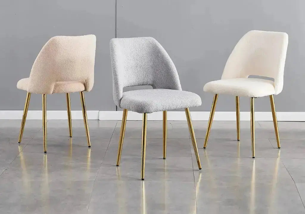 Chaises velours noir noir LEONI (lot 4) - DEKOFLIX