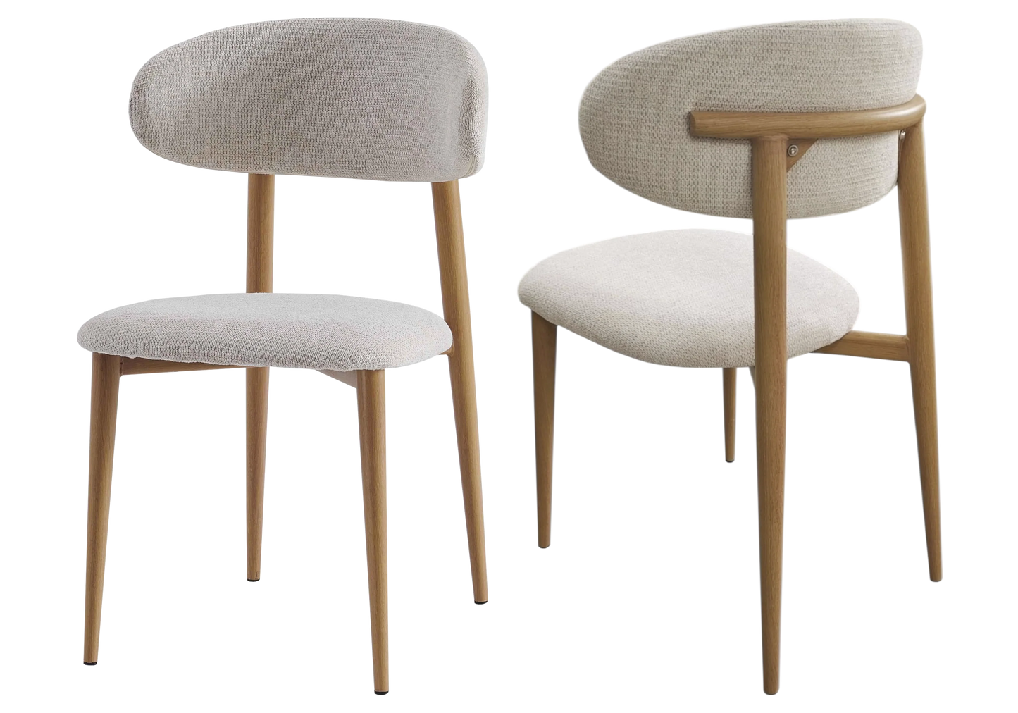 Chaise salle à manger bois clair beige – Terra – Galerie du Mobilier - Vue 1