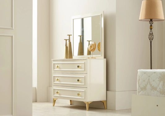 Chambre à coucher crème APEX Small Slims Mobilya