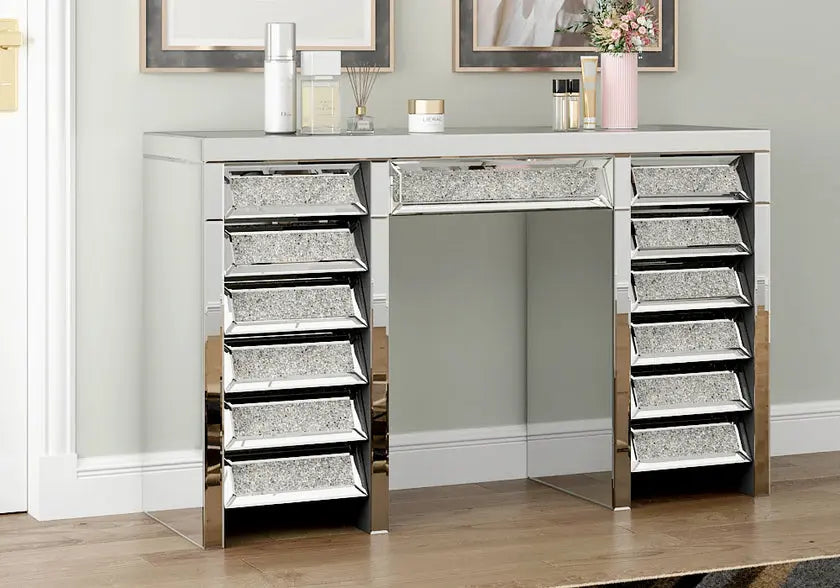 Coiffeuse en miroir et cristaux – Galerie du Mobilier - Vue 1