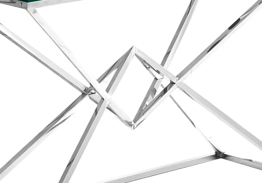 Console argentée marbre beige WIDAD Galerie du Mobilier