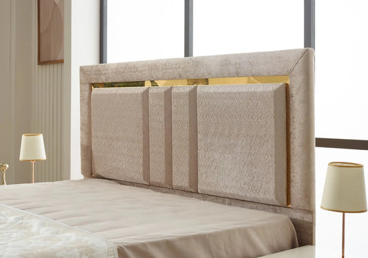 Ensemble lit coffre crème APEX Slims Mobilya