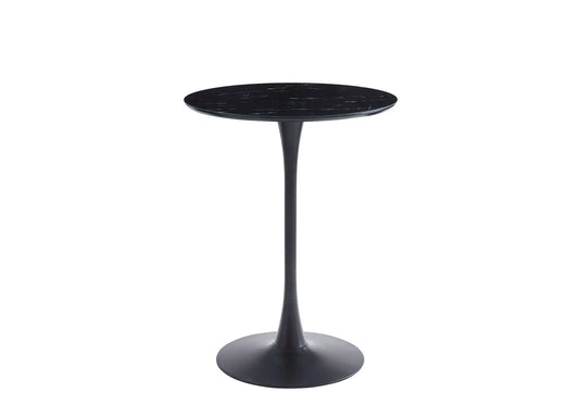 Ensemble table chaise bar noire marbre noir ROSA Galerie du Mobilier