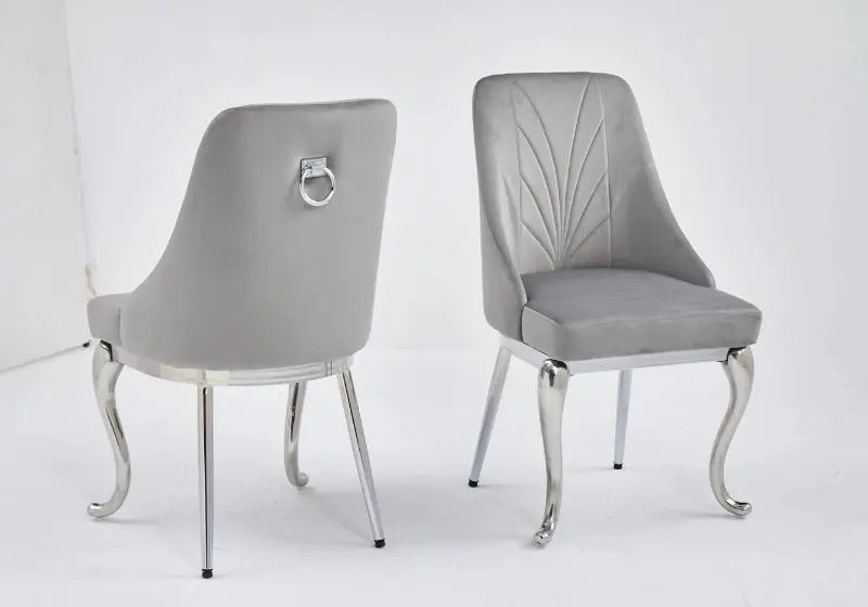 Ensemble table chaise dorée céramique marbre – Galerie du Mobilier