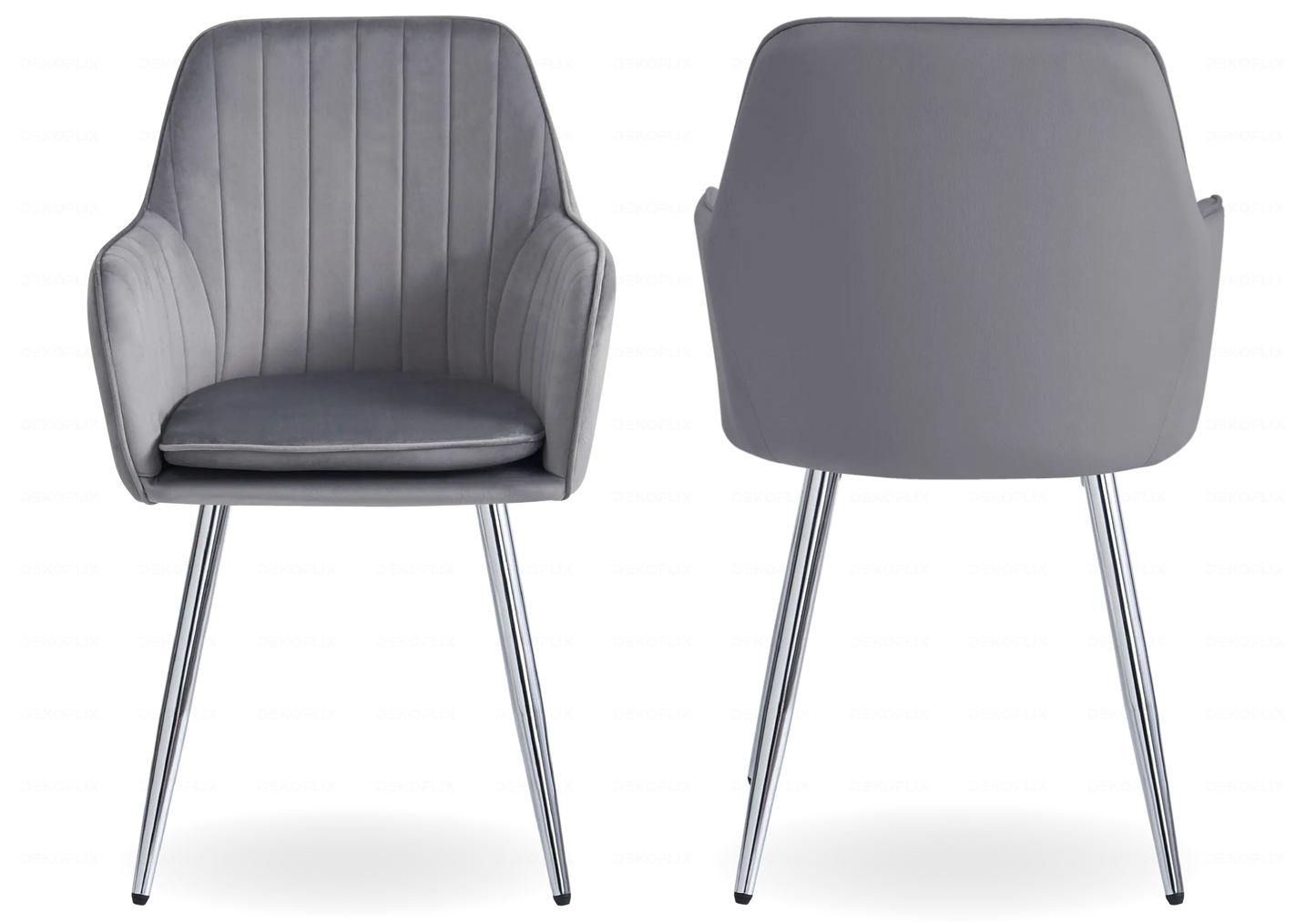 Ensemble table marbre beige et chaises anthracite TROPHEE Galerie du Mobilier