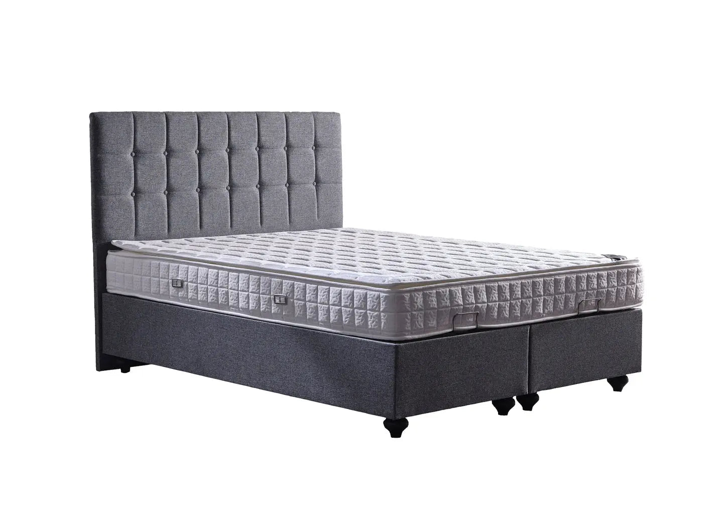 Lit coffre de rangement gris STAR Slims Mobilya