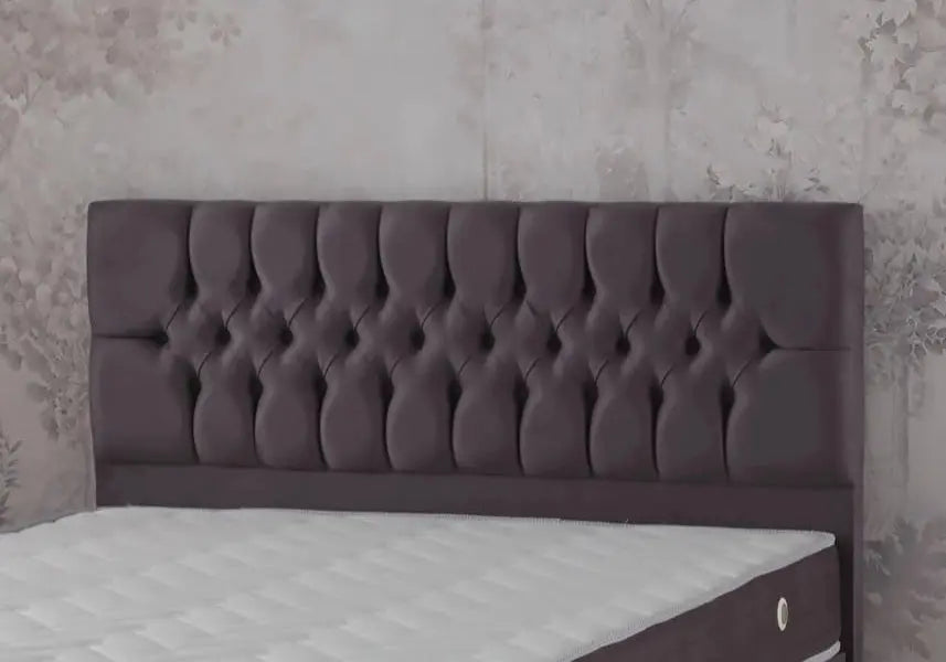 Lit coffre et tête de lit gris KUBA Galerie du Mobilier