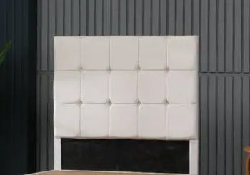 Lit coffre et tête de lit taupe CUBA Galerie du Mobilier