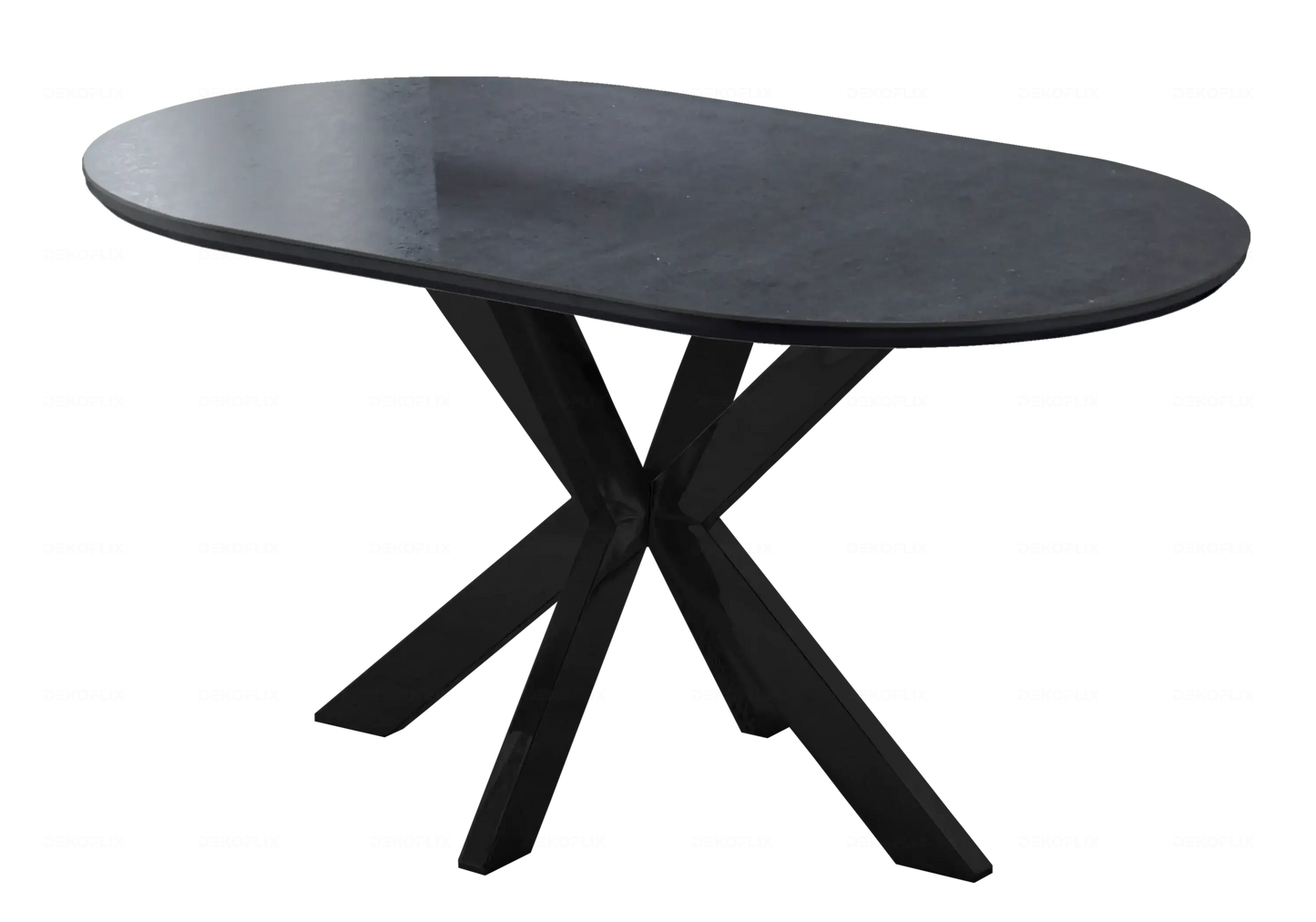 Table Céramique Noire et Chaises Taupe Noirs – OPHELIA Galerie du Mobilier