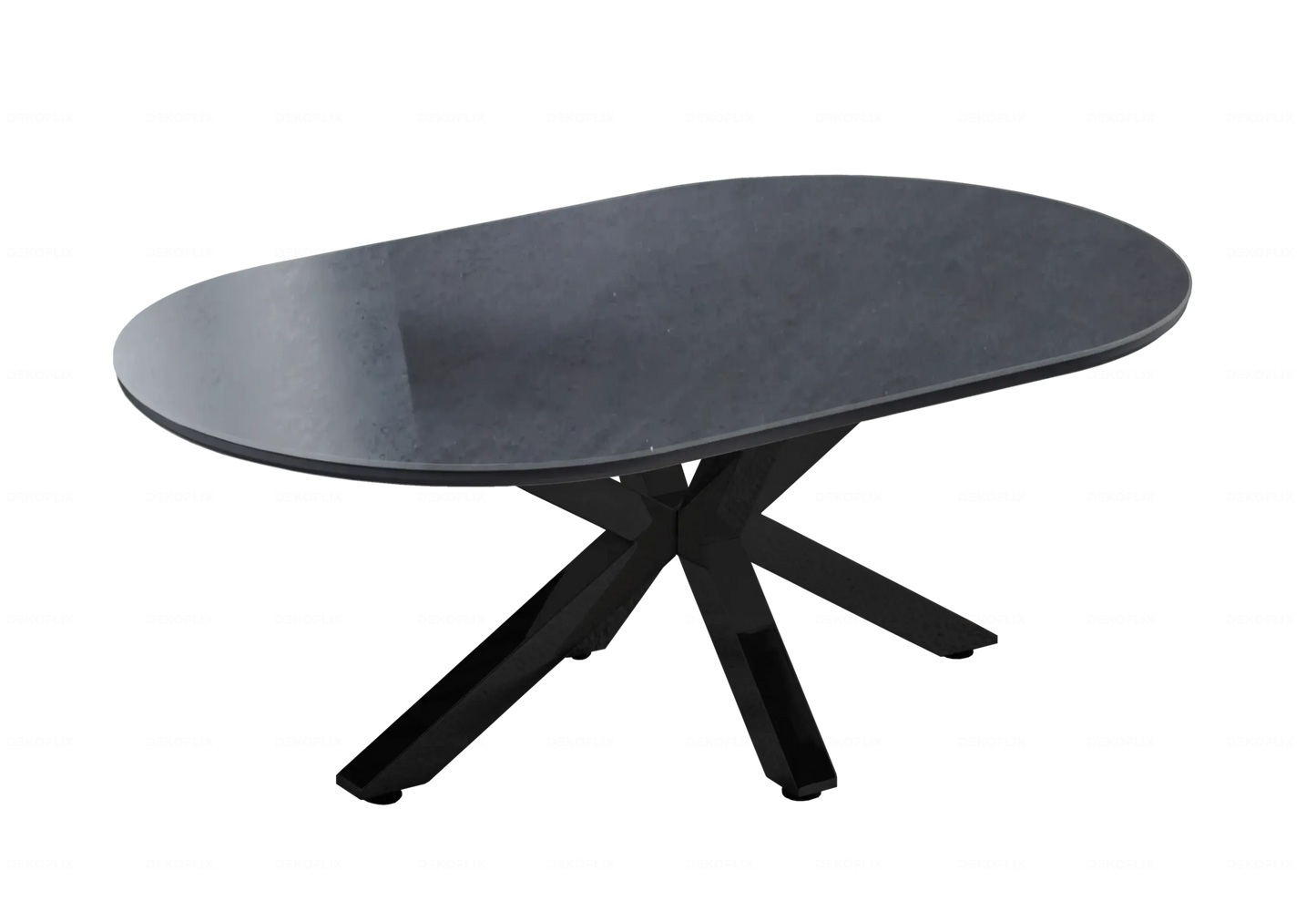 Table Céramique Noire et Chaises Taupe Noirs – OPHELIA Galerie du Mobilier
