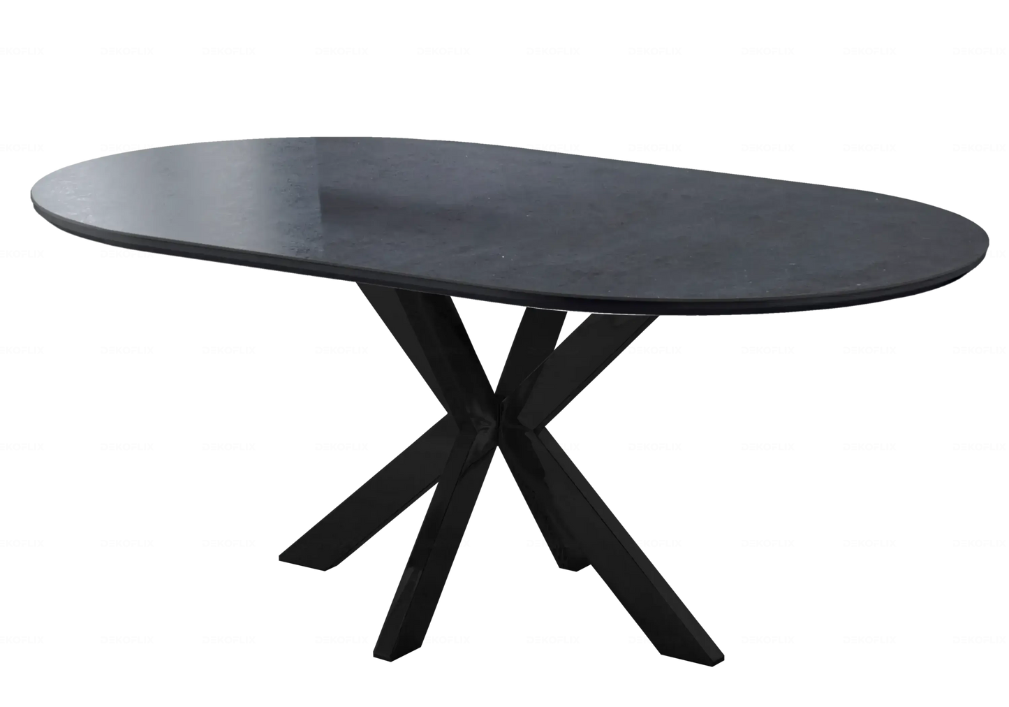 Table Céramique Noire et Chaises Taupe Noirs – OPHELIA Galerie du Mobilier