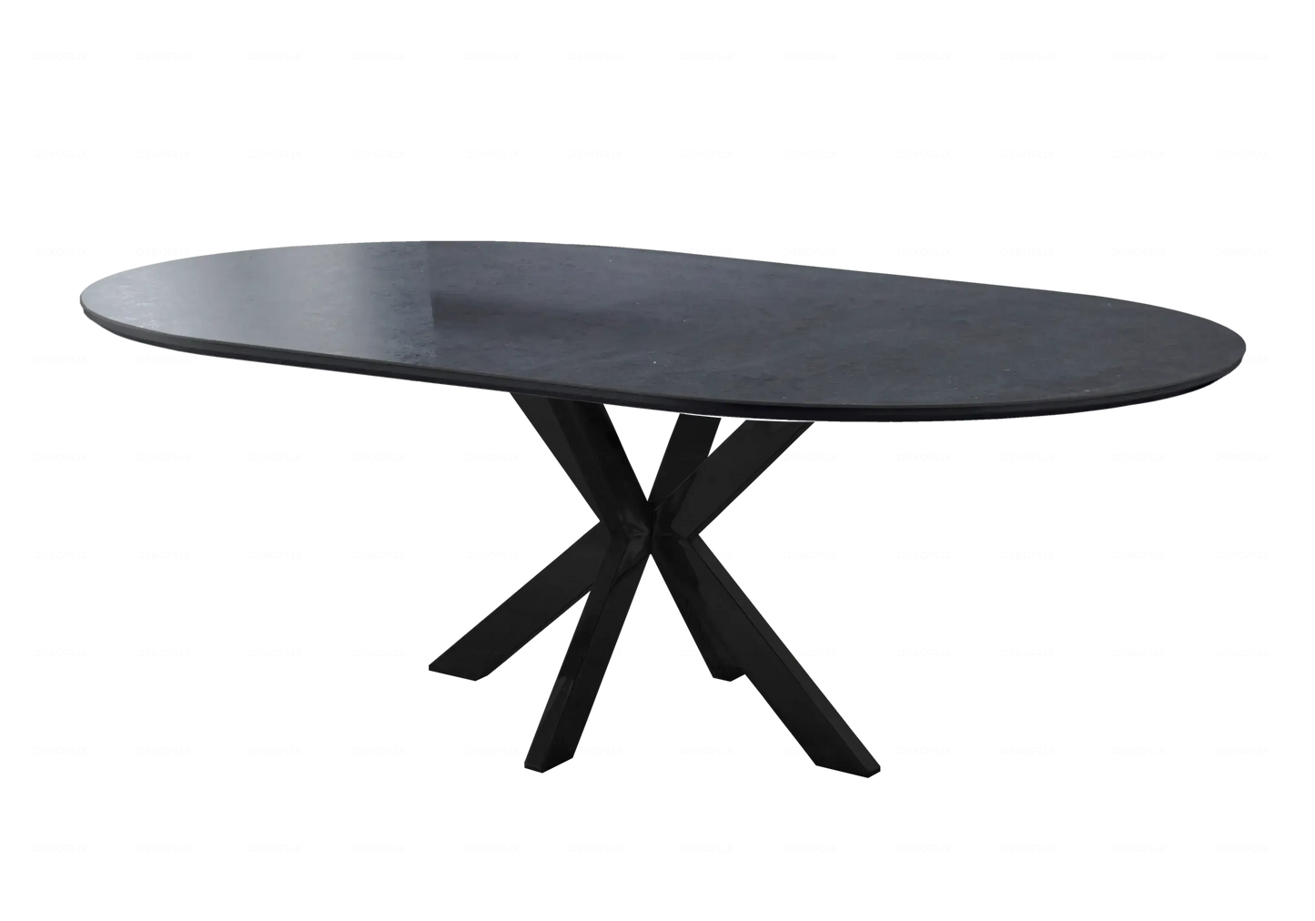 Table Céramique Noire et Chaises Taupe Noirs – OPHELIA Galerie du Mobilier