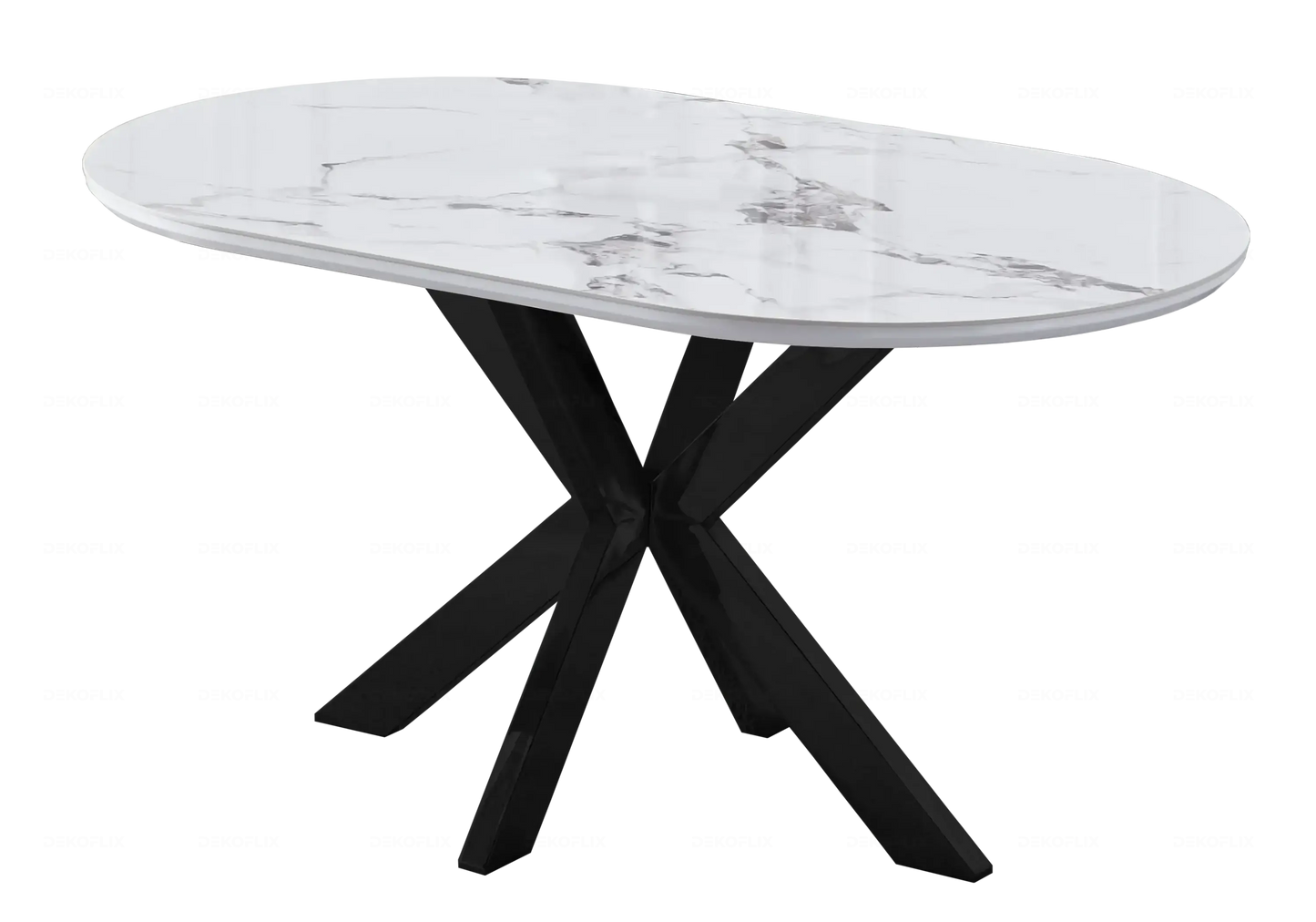 Table Marbre Blanc et Chaises Grises Noirs – OPHELIA Galerie du Mobilier