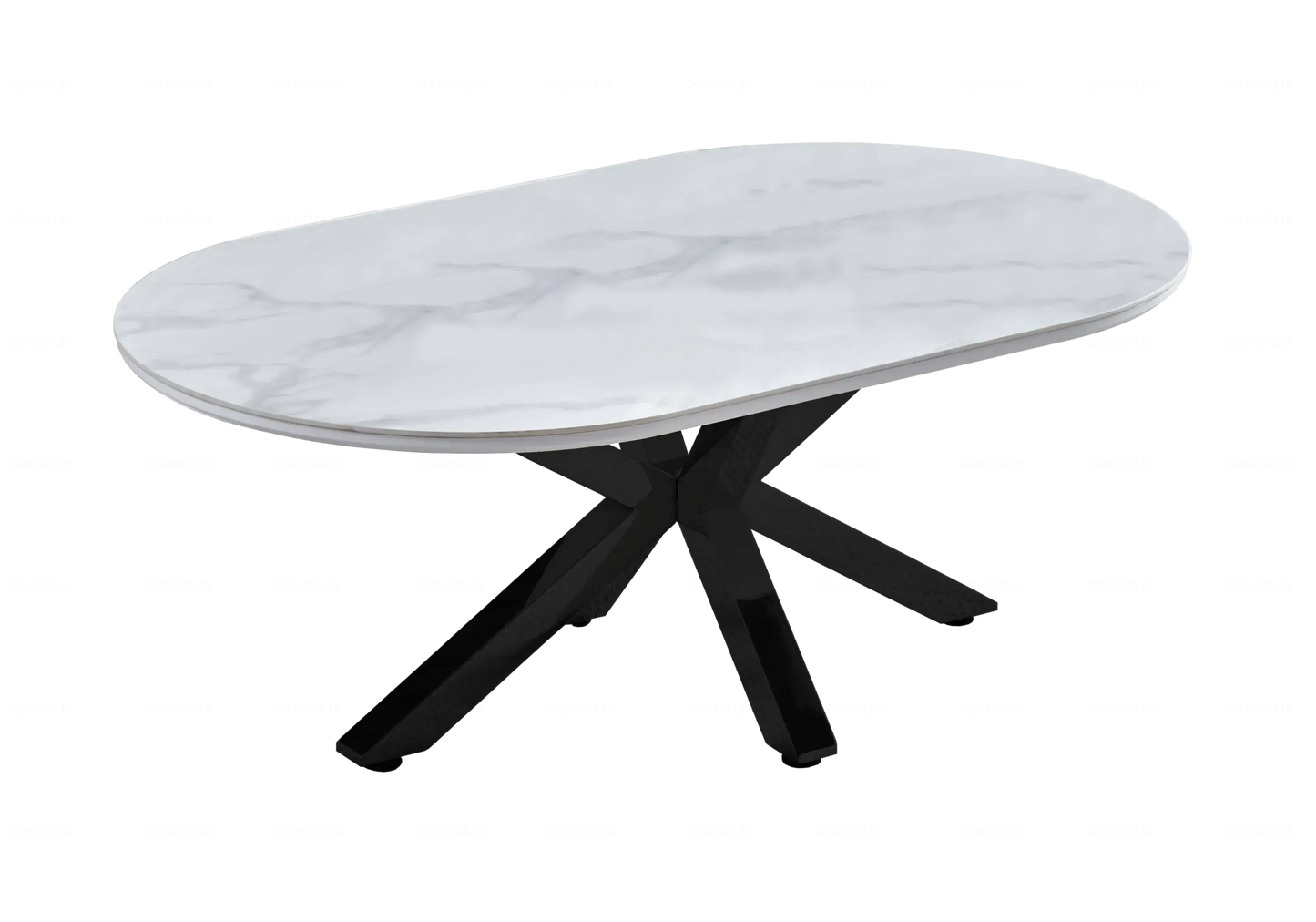 Table Marbre Blanc et Chaises Grises Noirs – OPHELIA Galerie du Mobilier