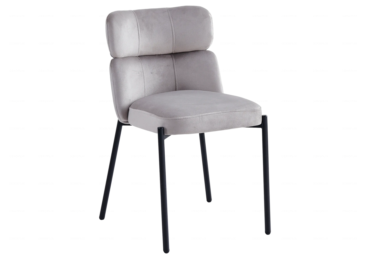 Table Marbre Blanc et Chaises Taupe Noirs – OPHELIA Galerie du Mobilier