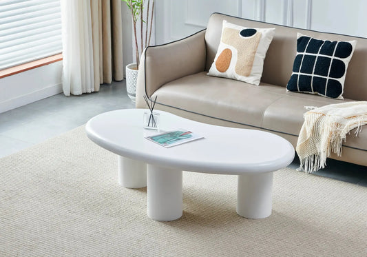 Table basse bois blanc MYKONOS Galerie du Mobilier