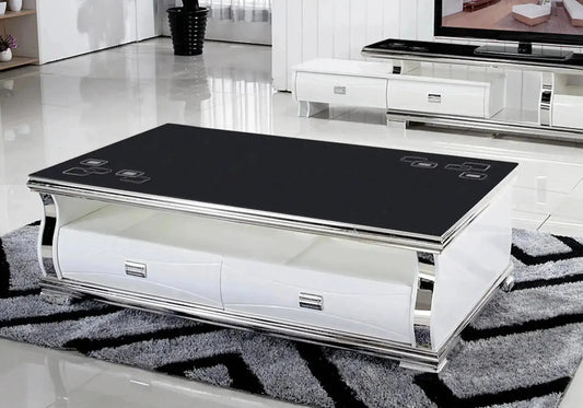 Table basse marbre beige SARHA - Galerie du Mobilier