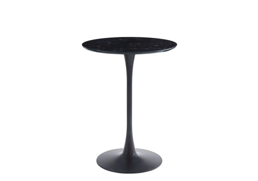 Table de bar noire marbre noir ROSA Galerie du Mobilier