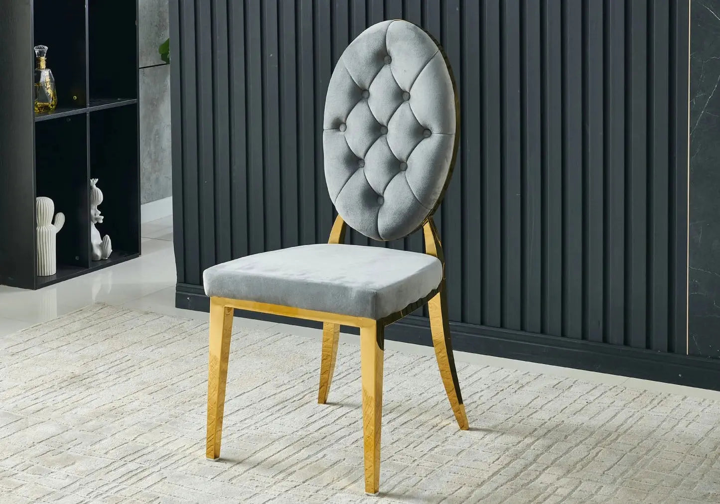 Table extensible dorée marbre blanc SPIKE Galerie du Mobilier