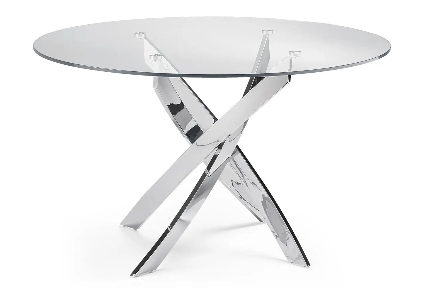 Table ronde 6 chaises chromes OLIVIA New OLIVIA