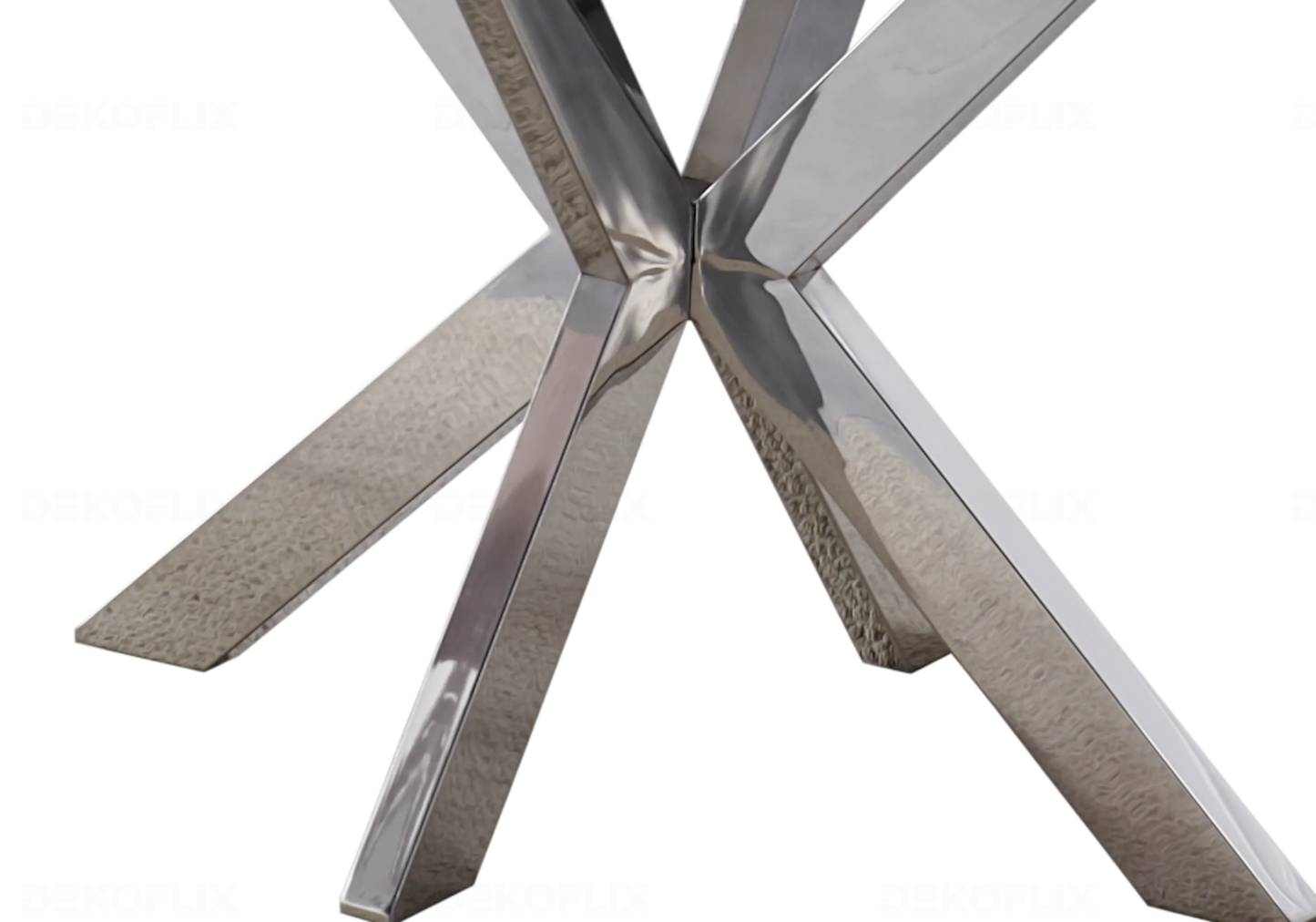 Chaises Velours Taupe Pieds Argentés NORA – Lot de 4 - DEKOFLIX