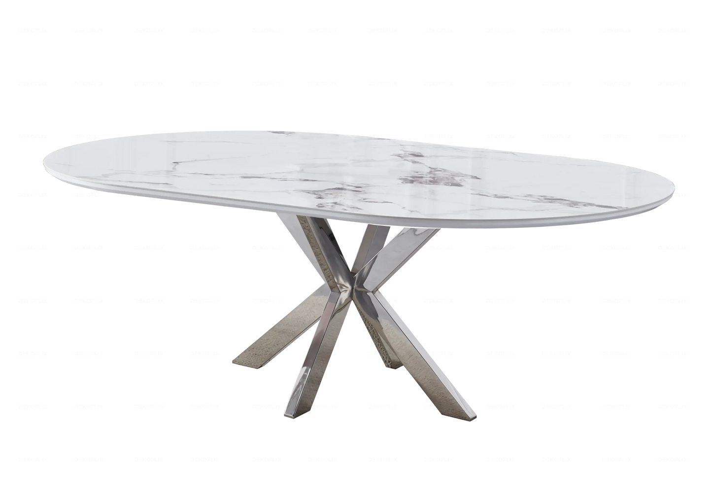 Chaises Velours Gris Pieds Argentés NORA – Lot de 4 - DEKOFLIX