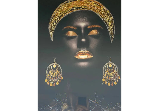 Tableau de Femme Africaine aux Papillons Galerie du Mobilier