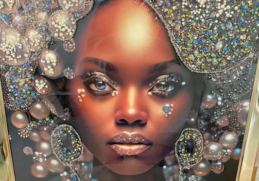 Tableau de la Beauté Noire Scintillante Galerie du Mobilier