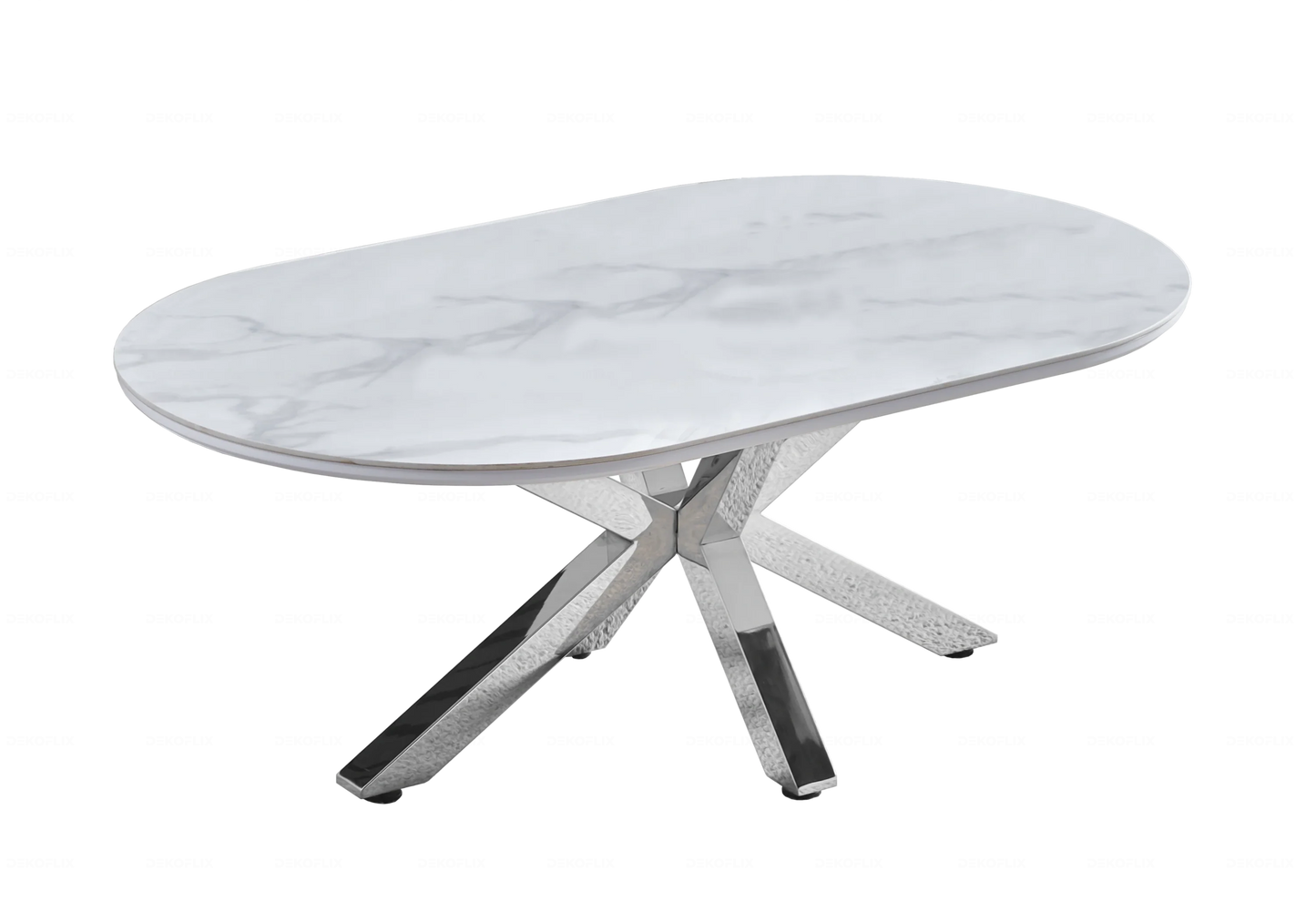 Chaises Velours Gris Pieds Argentés NORA – Lot de 4 - DEKOFLIX