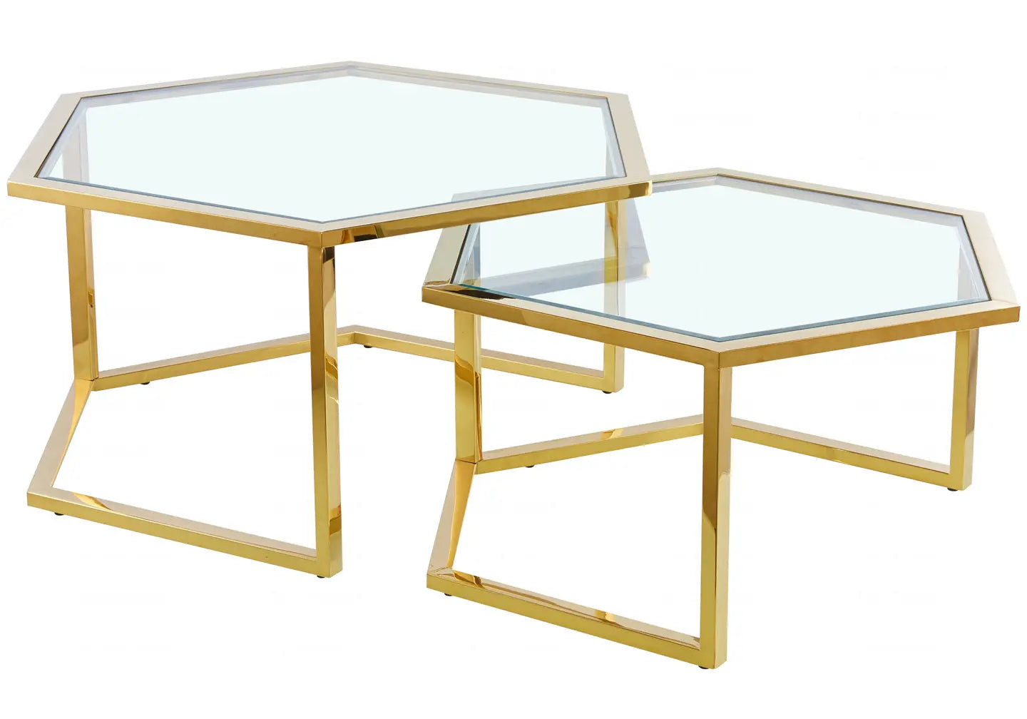 Tables gigognes marbre noir doré – Galerie du Mobilier