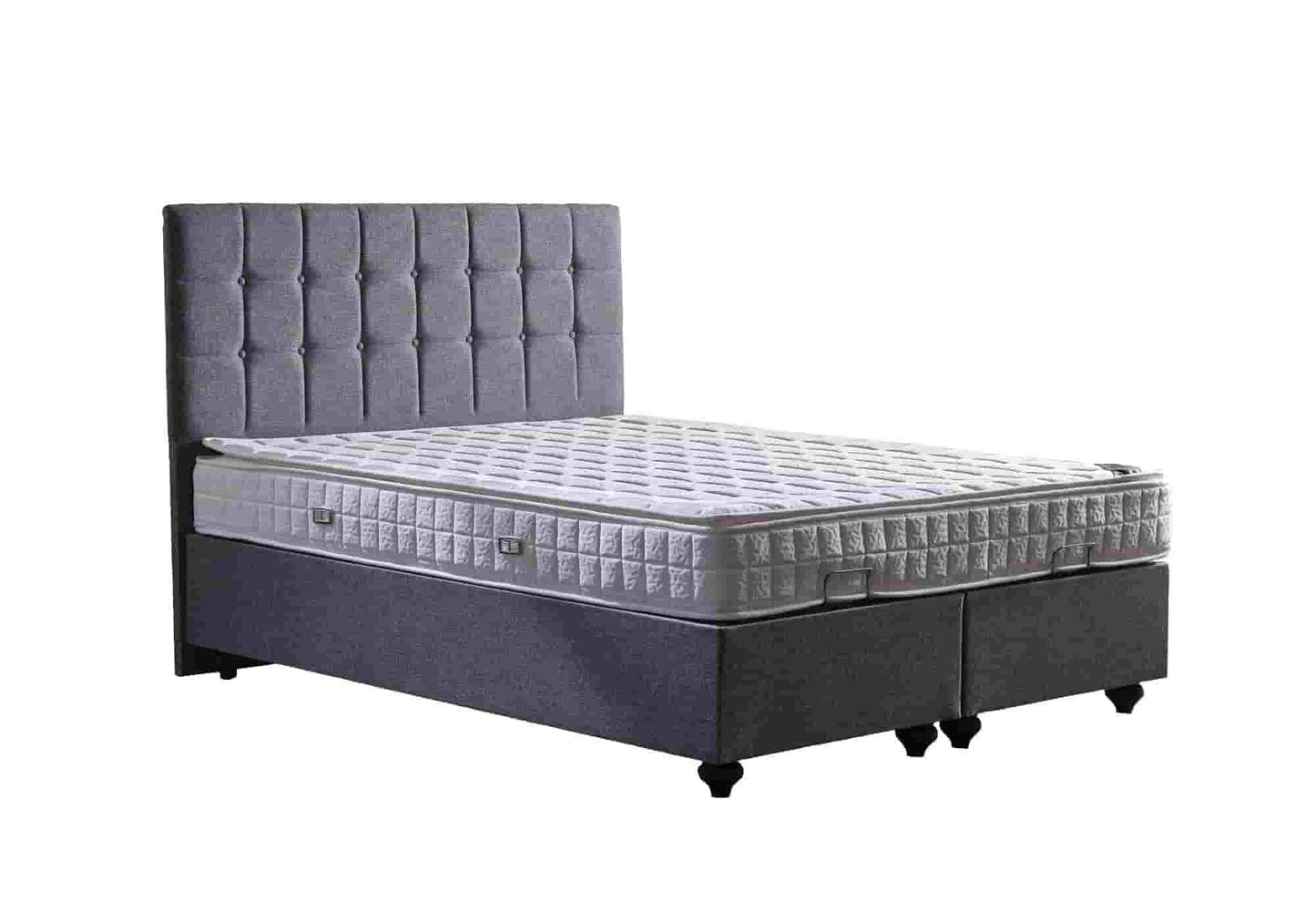 Tête de lit matelassé gris STAR - Galerie du Mobilier