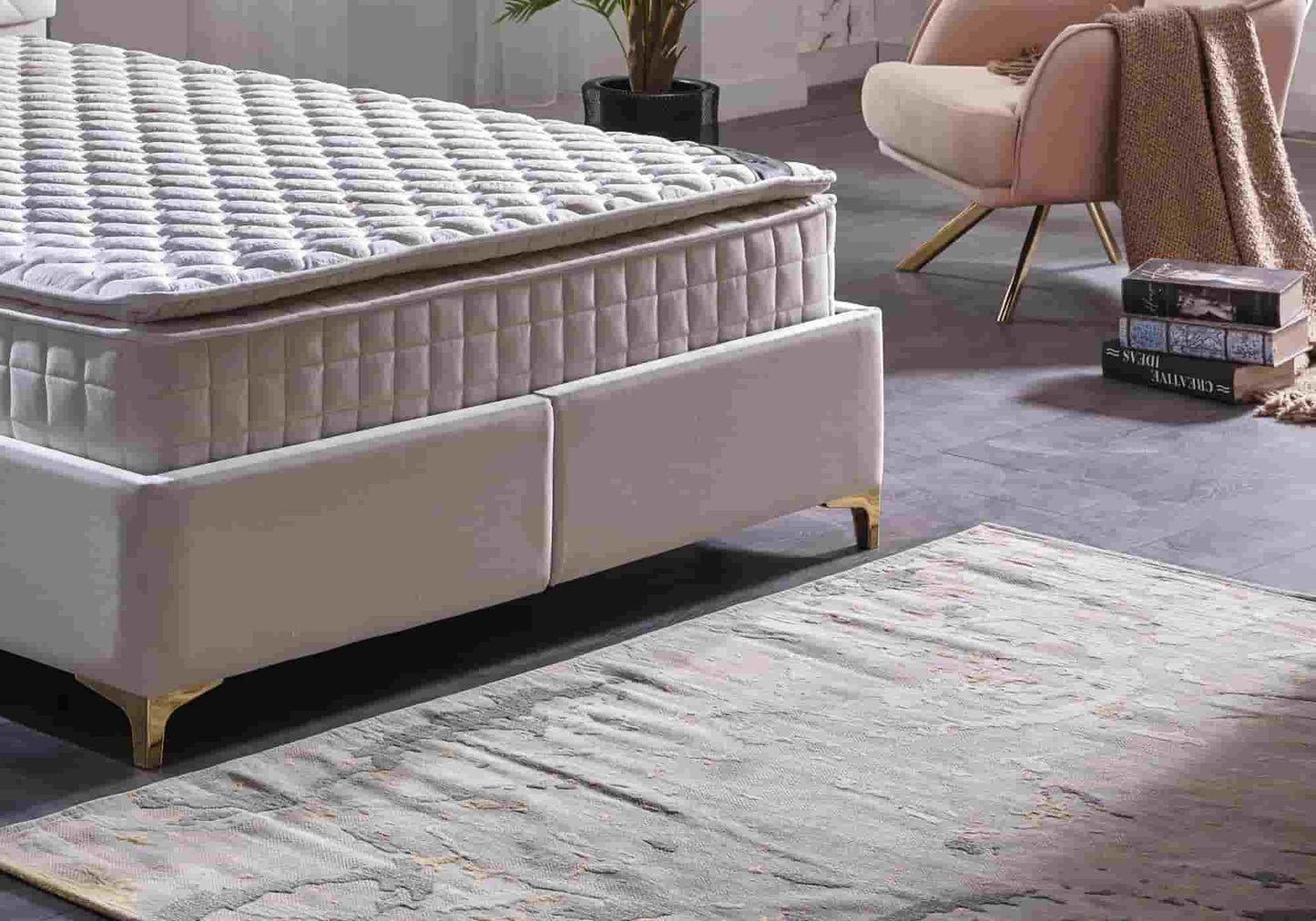 Tête de lit velours beige TOKYO - Galerie du Mobilier