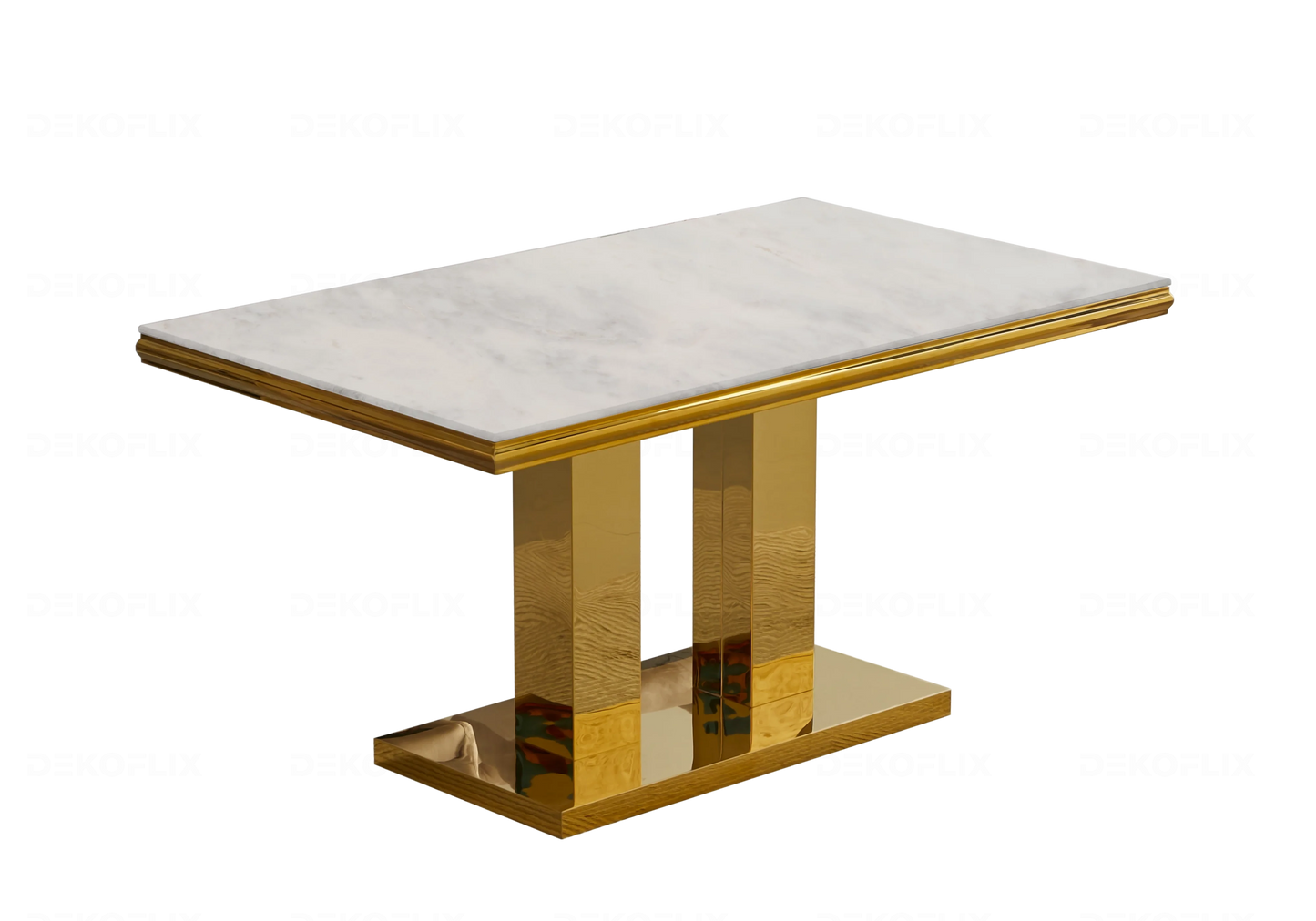 Table basse marbre beige dorée design VERSUS