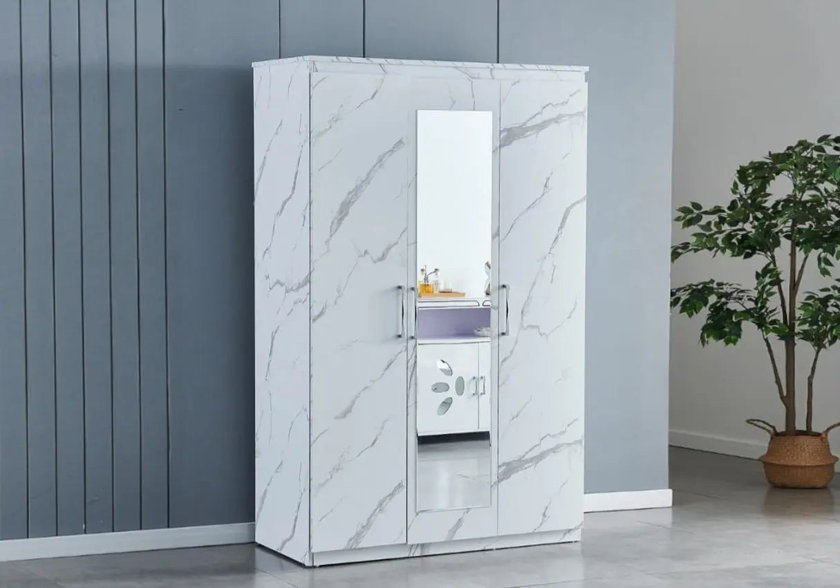 Armoire 3 portes gris – Galerie du Mobilier