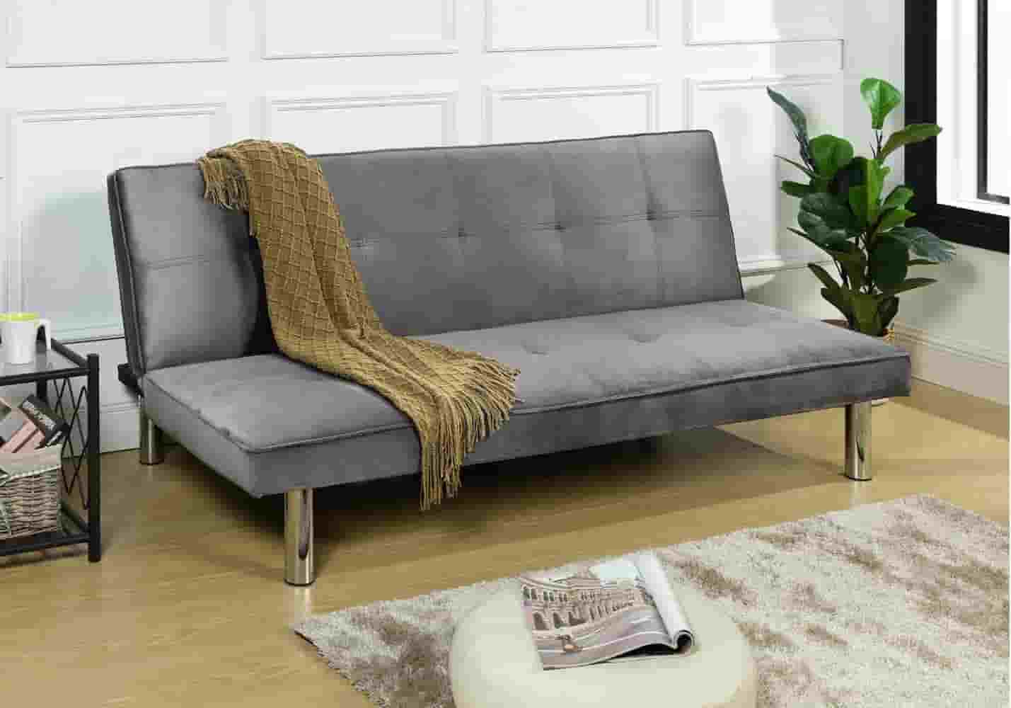 Banc convertible chromé anthracite – Galerie du Mobilier