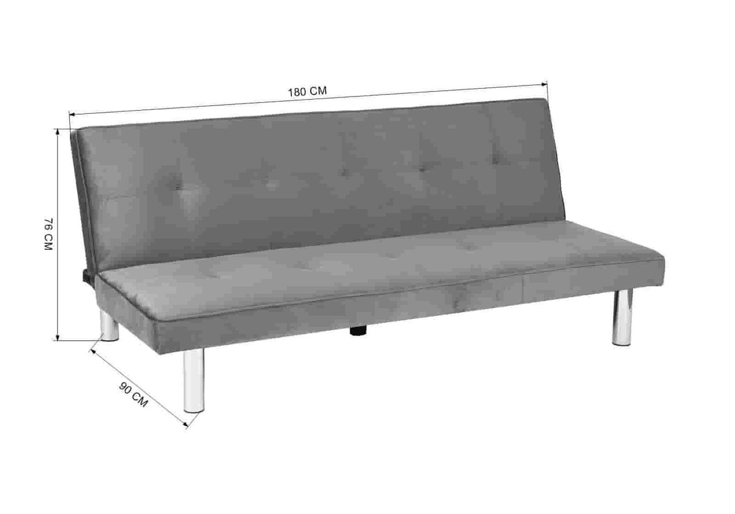 Banc convertible chromé anthracite – Galerie du Mobilier