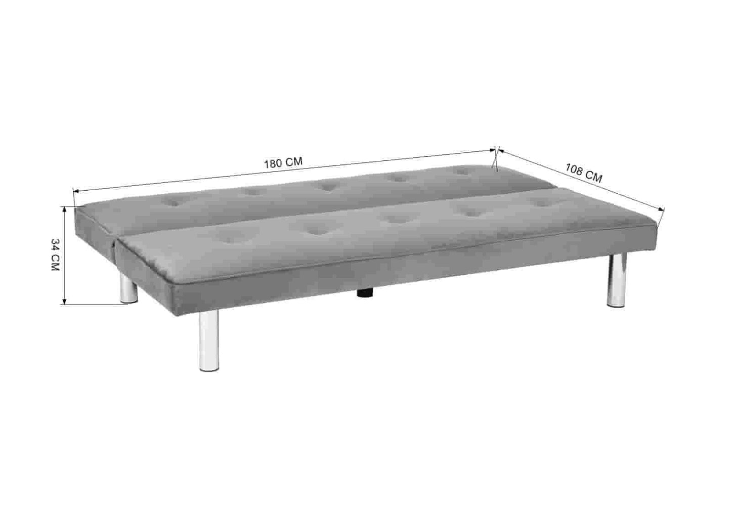 Banc convertible chromé anthracite – Galerie du Mobilier