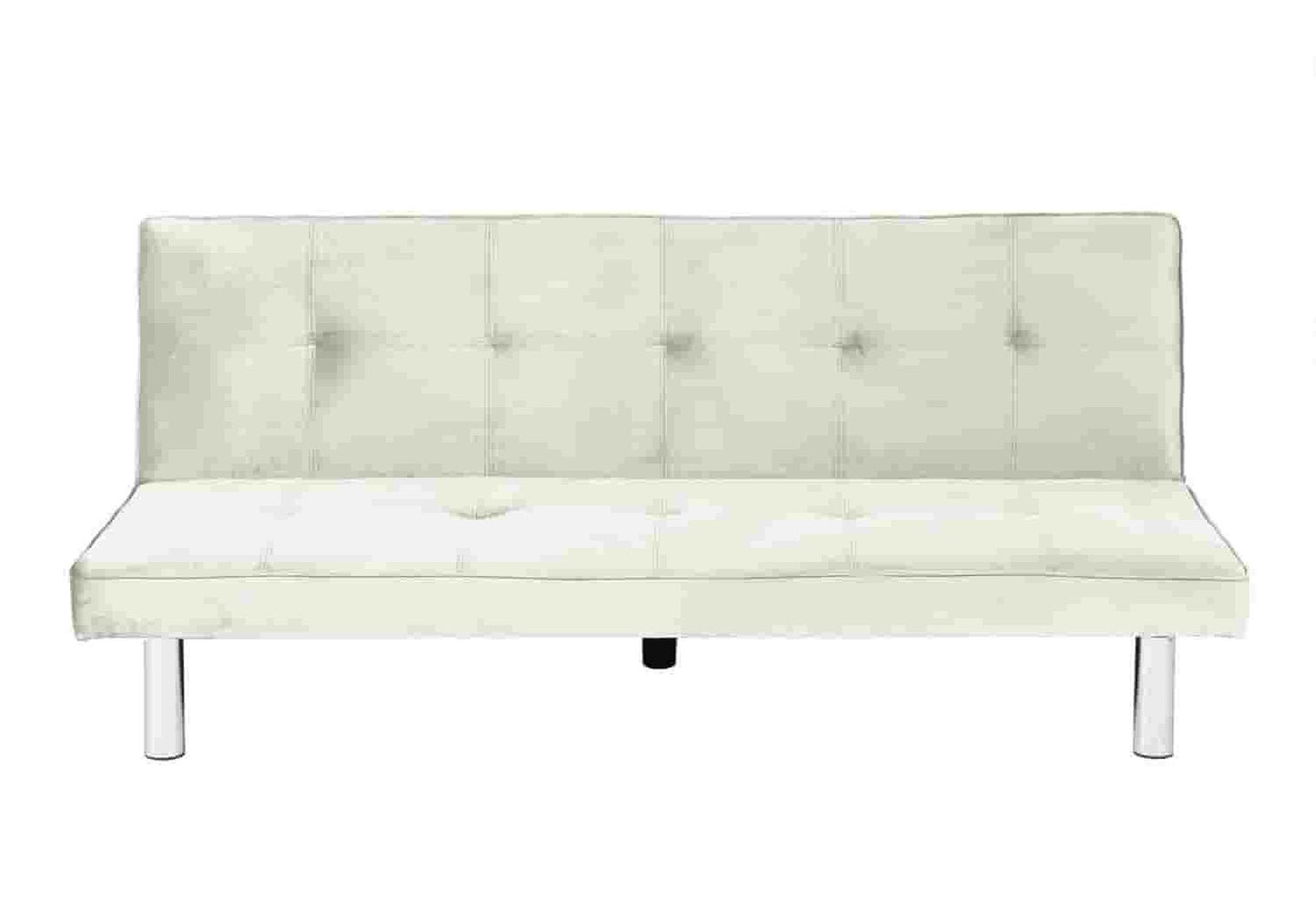 Banc convertible écru chromé – Galerie du Mobilier