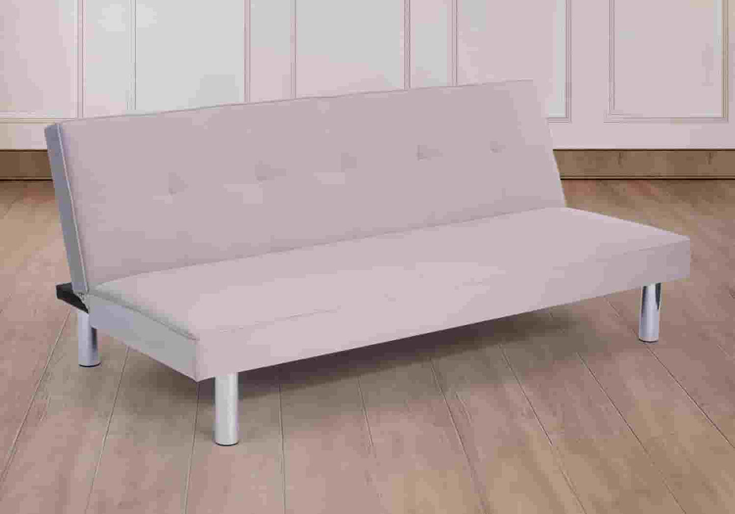 Banc convertible gris chromé – Galerie du Mobilier - Vue 1