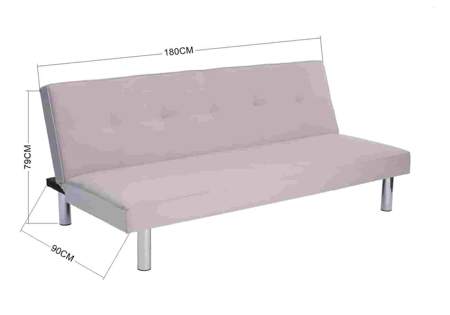 Banc convertible gris chromé – Galerie du Mobilier