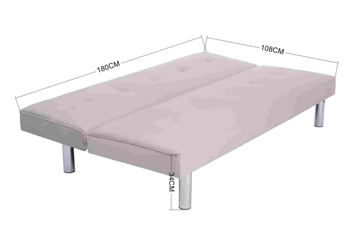 Banc convertible gris chromé – Galerie du Mobilier