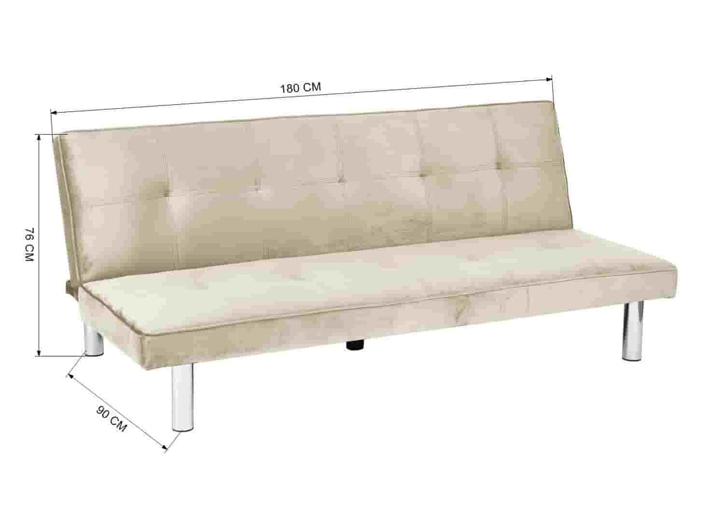 Banc convertible latte chromé – Galerie du Mobilier