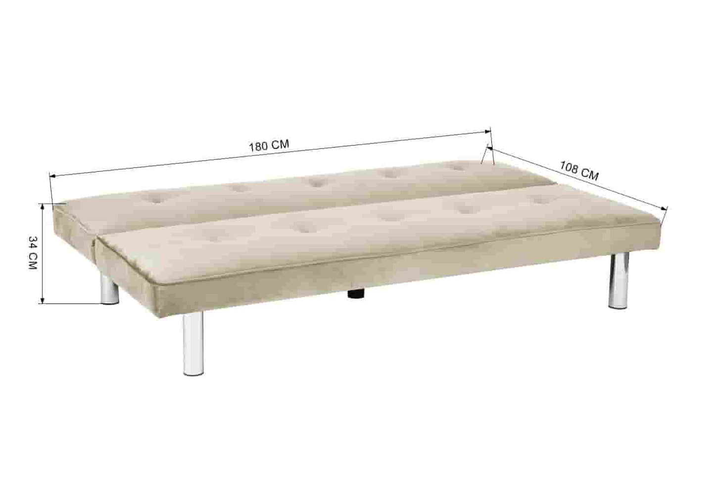 Banc convertible latte chromé – Galerie du Mobilier